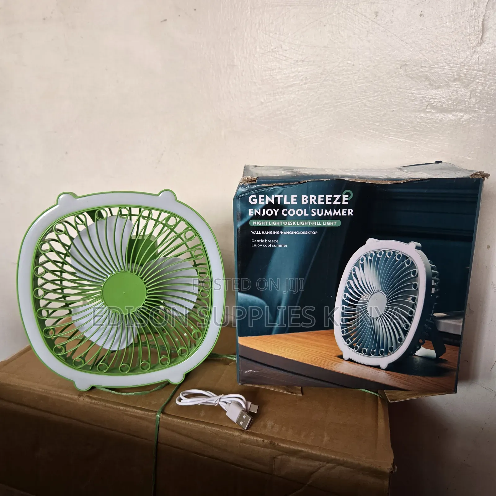 Desk Fans With Night Light Fill Light Fan Cooling Air Lamp