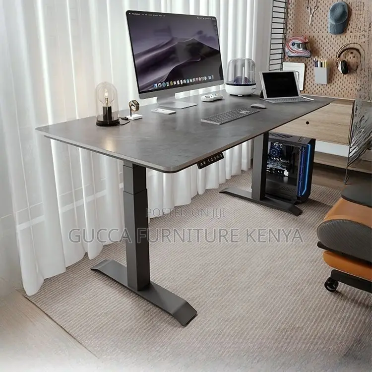 Office Tables: 120cm Wood Automatic Flexible Standing Desk