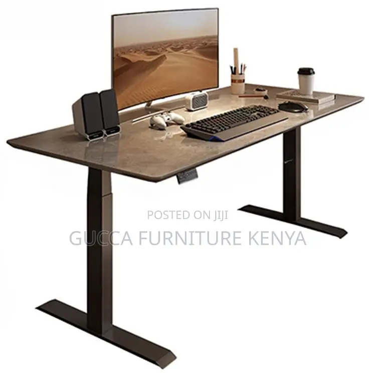 Office Tables: 120cm Wood Automatic Flexible Standing Desk