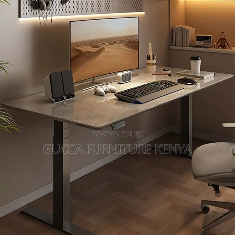 Office Tables: 120cm Wood Automatic Flexible Standing Desk