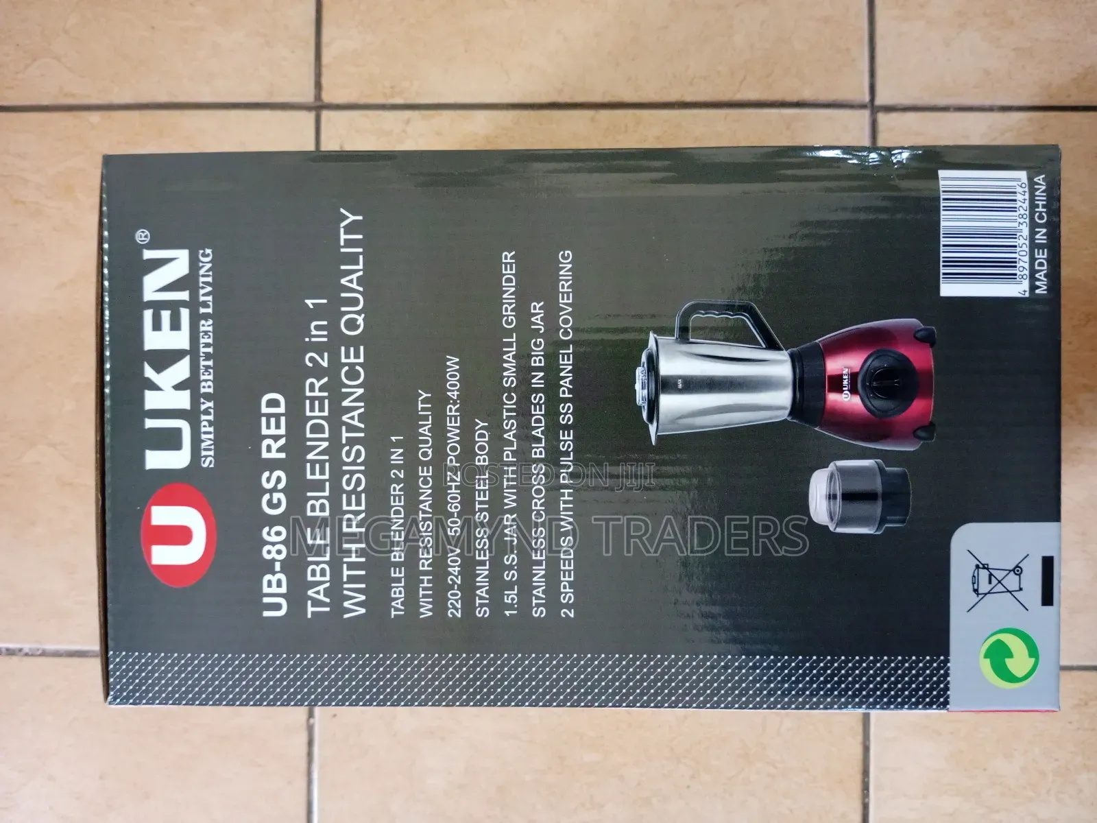 Blender Stainless Steel Jar/Uken Electric Blender