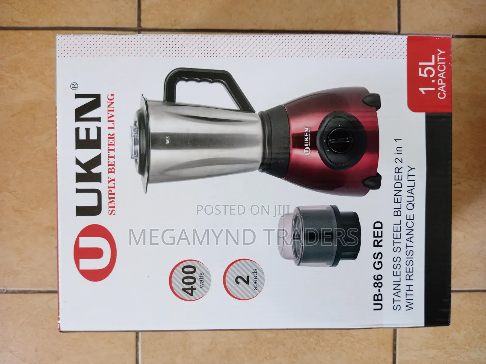 Blender Stainless Steel Jar/Uken Electric Blender