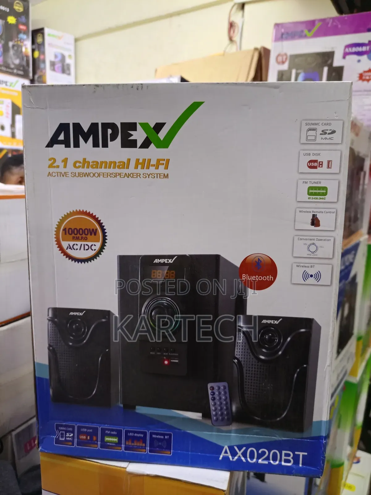 Ampex Ax020bt 2.1-Channel Hi-Fi Subwoofer Speaker System