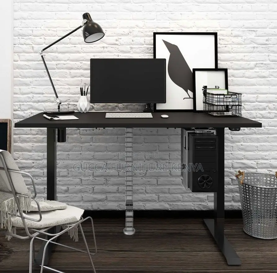 Office Tables: Office Electric Height Adjustable Desk 120cm