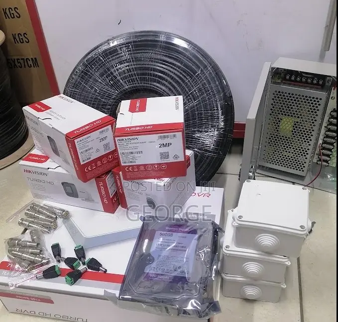 Hikvision CCTV Cameras Complete Set Up 4 Pieces