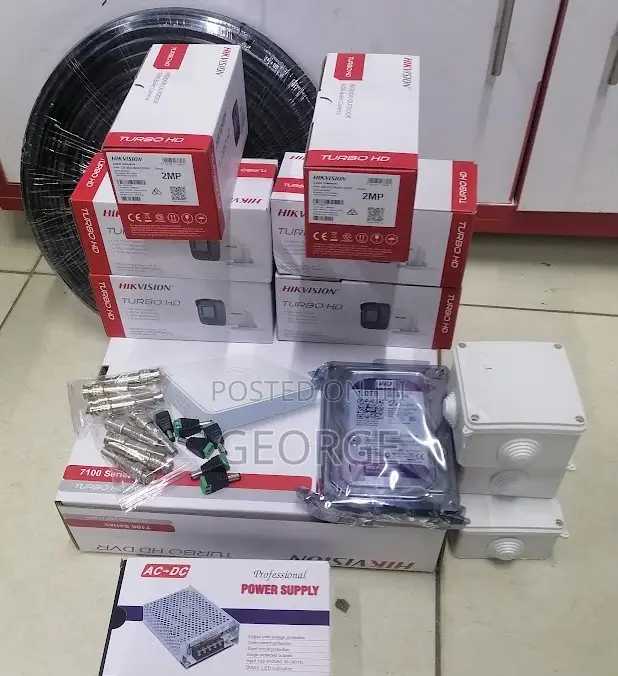 6 Hikvision 1080p Full Hd CCTV Cameras Complete Kit