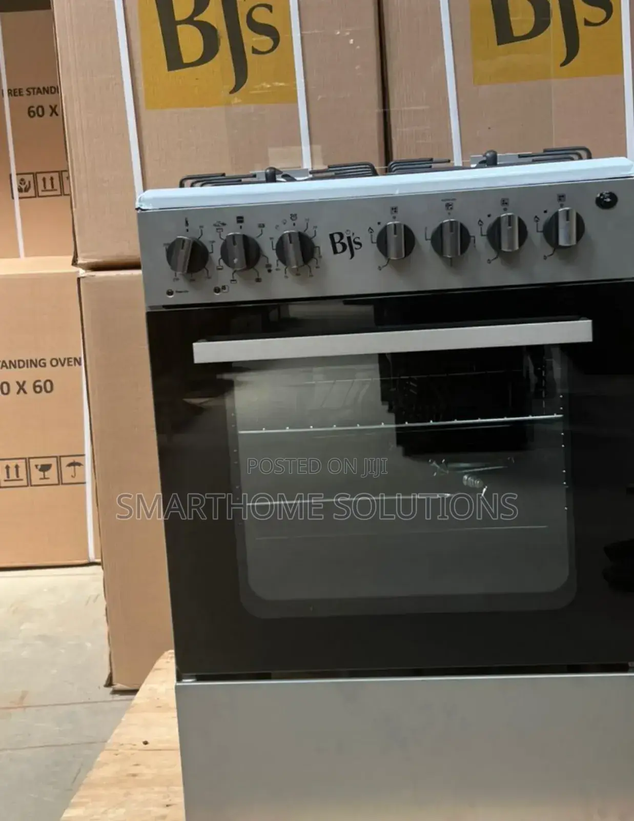 Silver BJS 60x60 3-Gas+1 Hot Plate Plus Turbo-Fan F/G