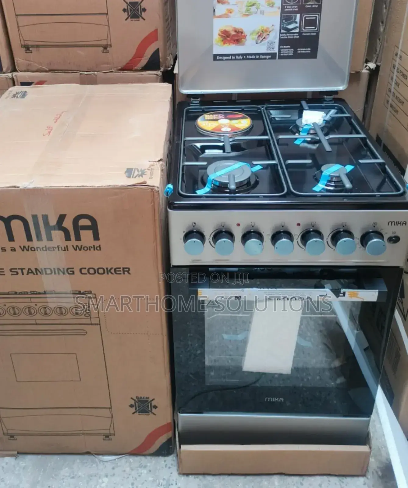 Silver Mika 3g+1e 50*60 Standing Gas Cooker M/G3