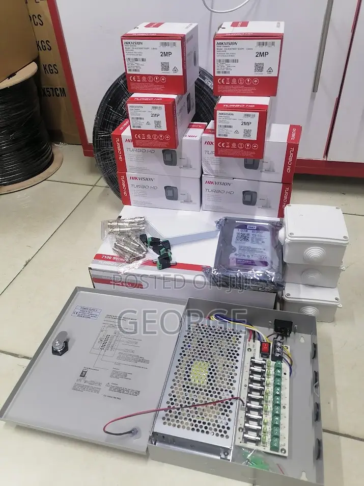 Hikvision 8 CCTV Cameras-1080 Pixel Color Day