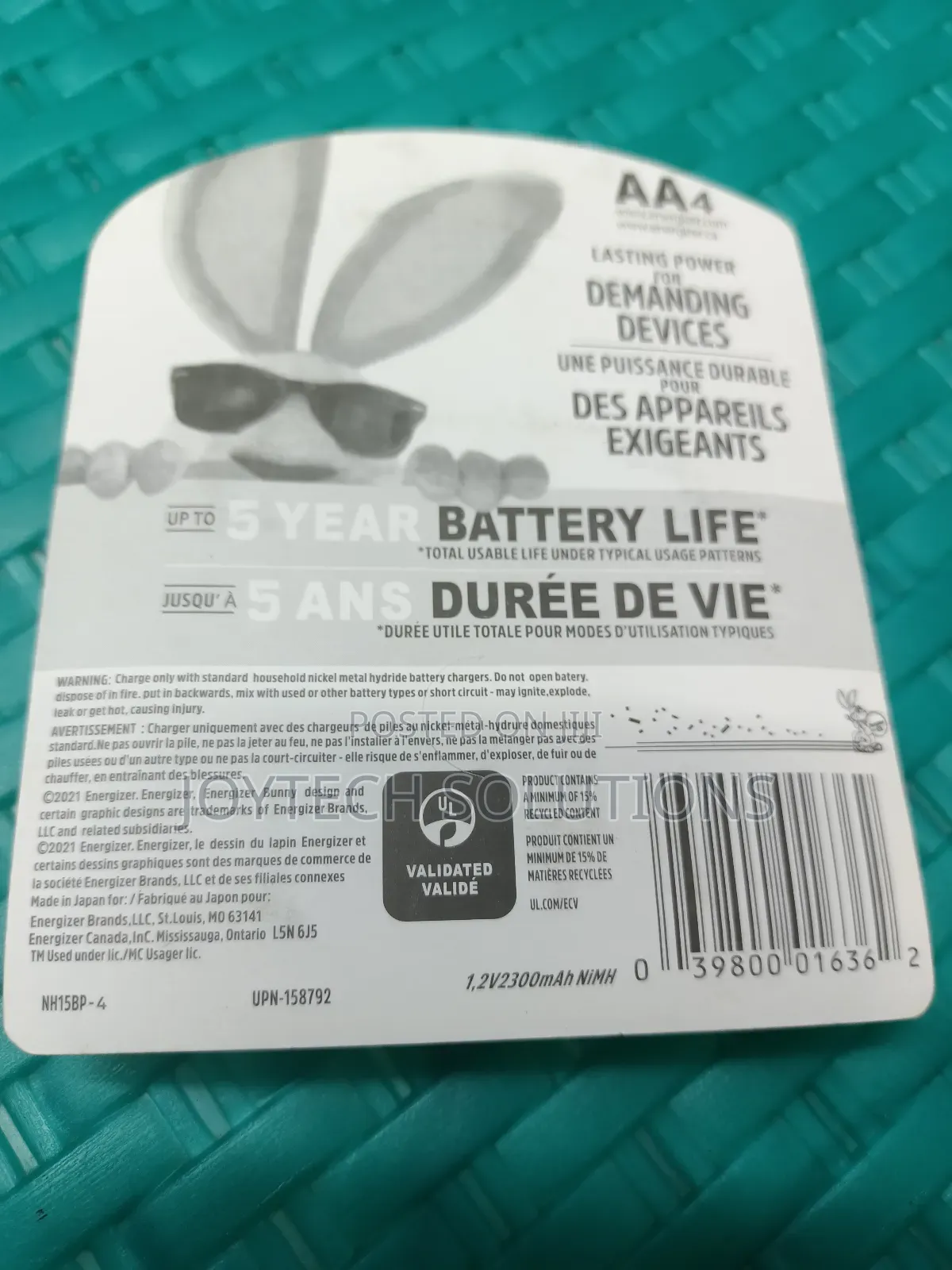 Portable Aa4 Energizer Rechargeable Battery