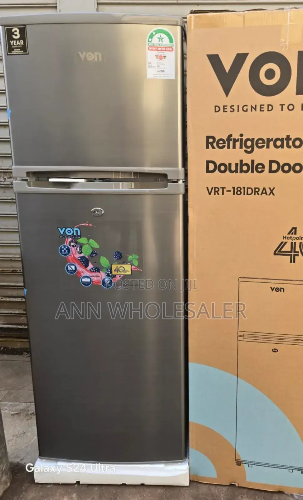 New Model Von VRT-181drax Double Door Fridge 181l Fridge