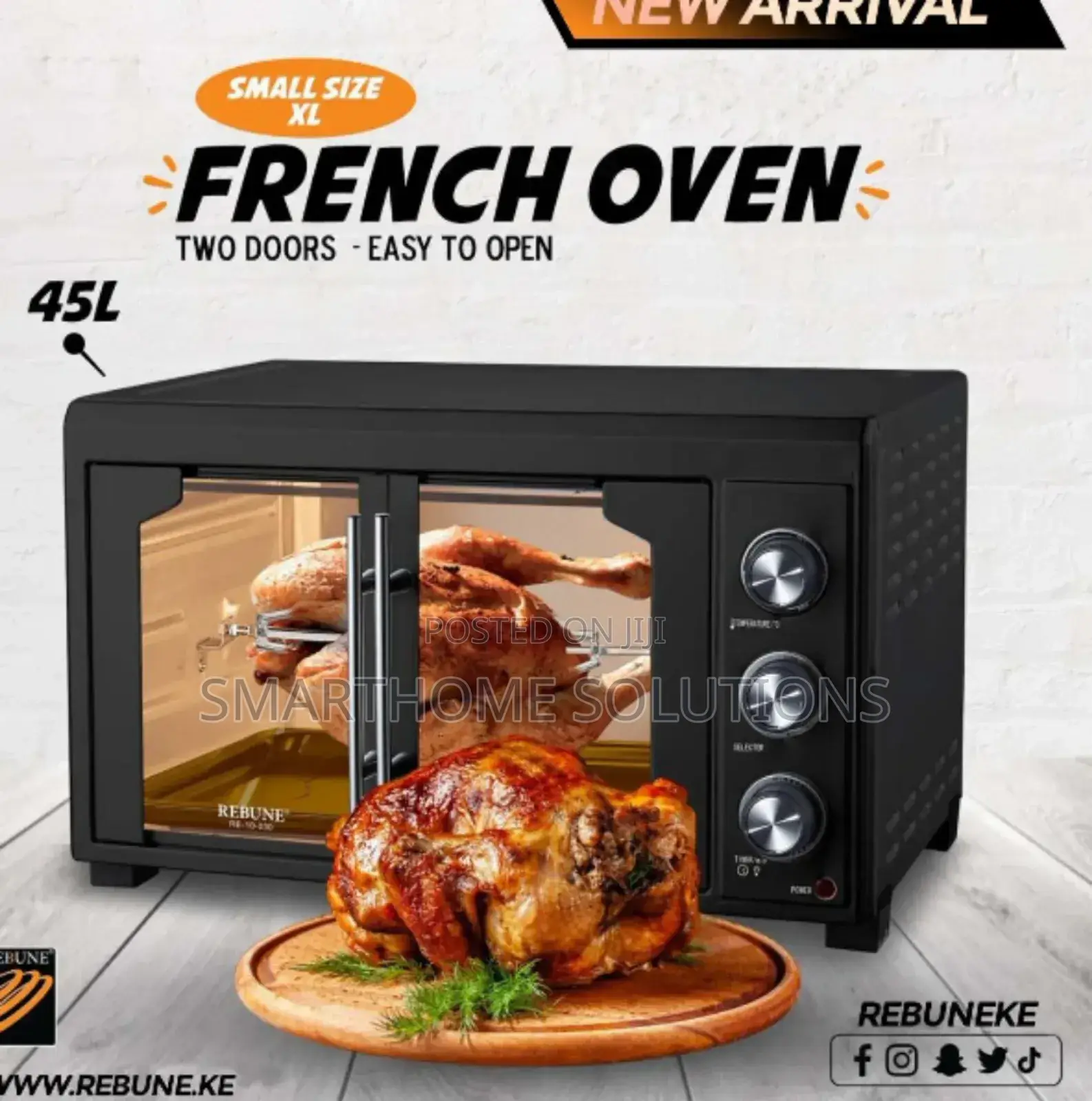 45l Rebune Commercial Double Door Oven Rm-45