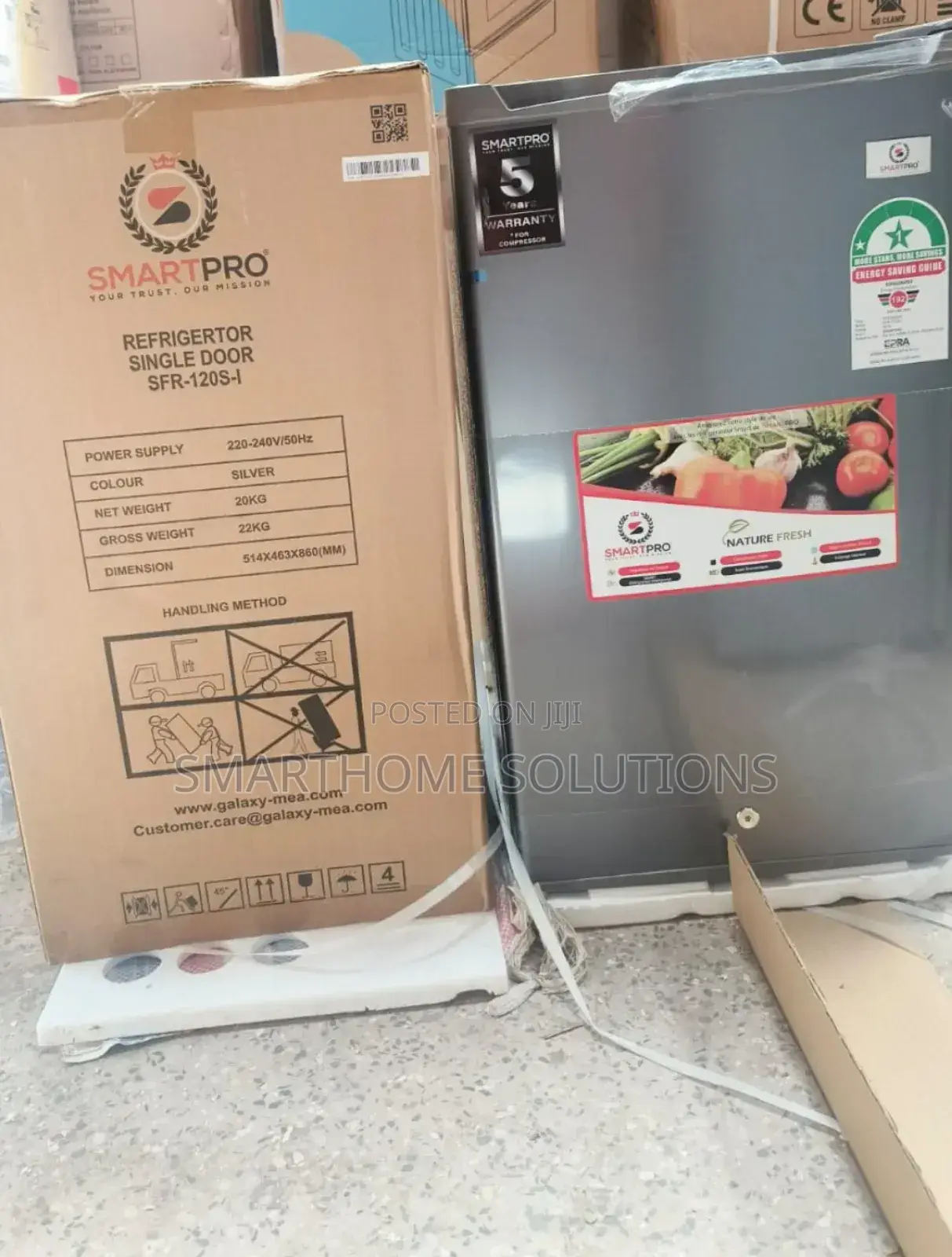 Smart Pro 1 Door Refrigerator 90 Litres Silver/Sr-90
