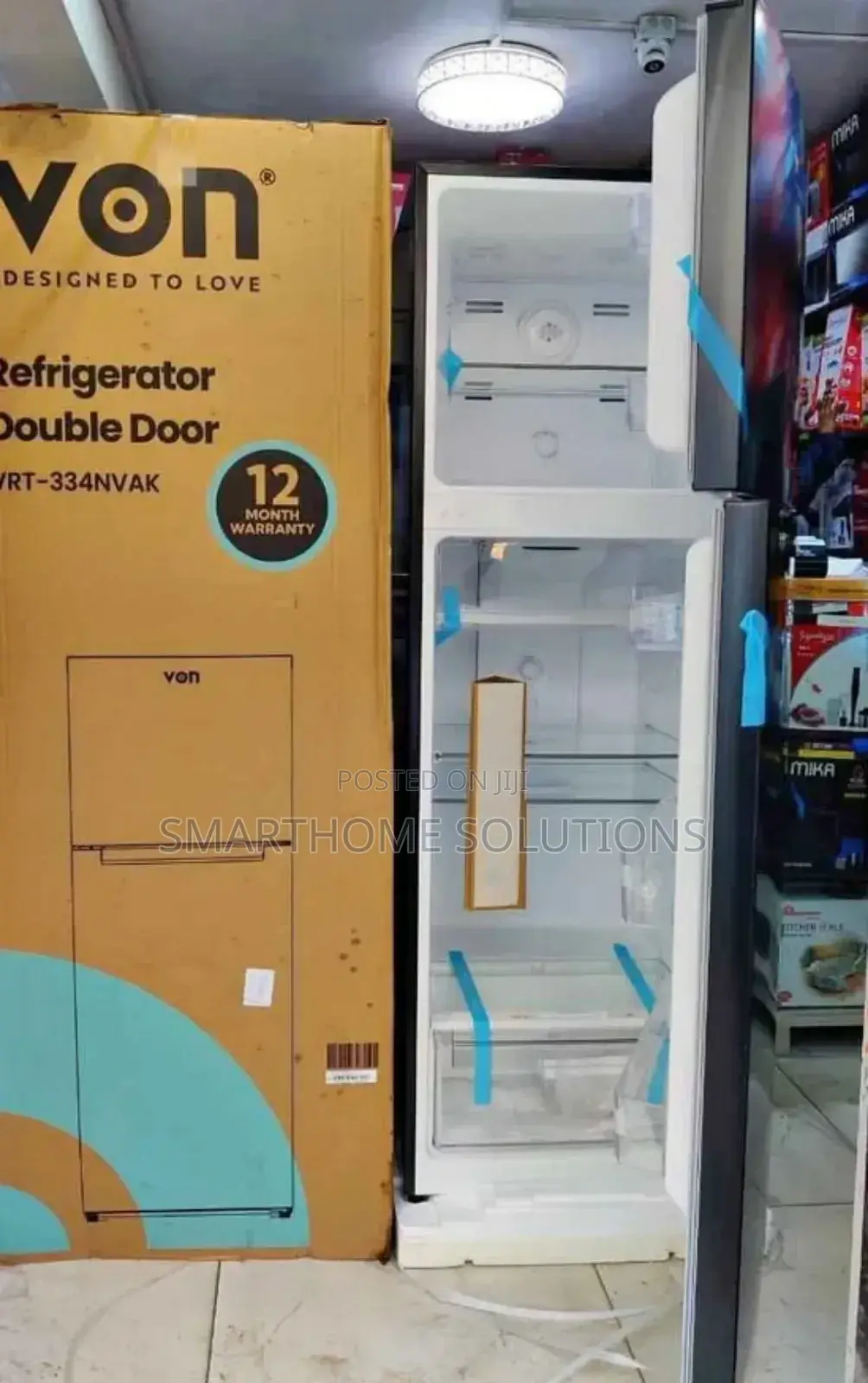 Von 334litres No Frost 2 Door Refrigerator VFR-334/Dd