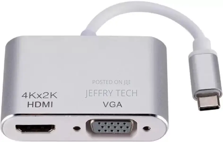 Lipiworld Hdmi Adapter 0.5 M 2in1 Type C to Hdmi Vga Adapte