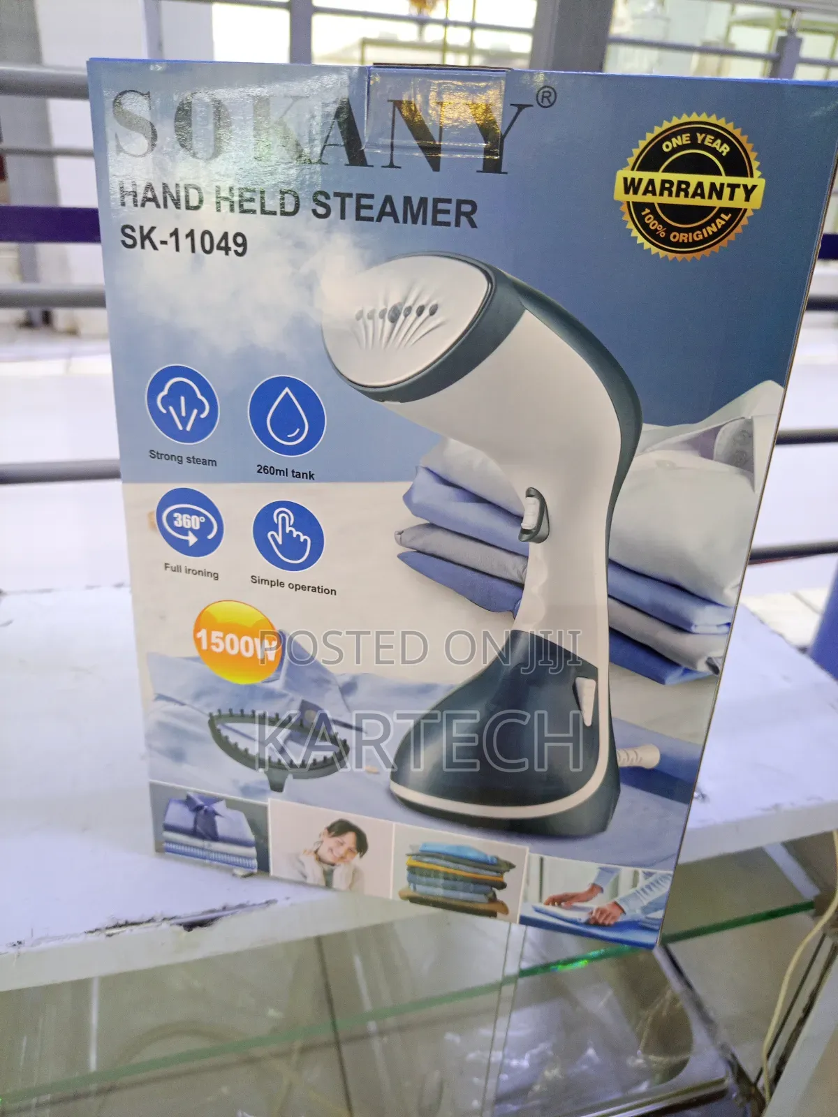 Sokany 1500w Garment Steamer (Sk-11049) Handheld