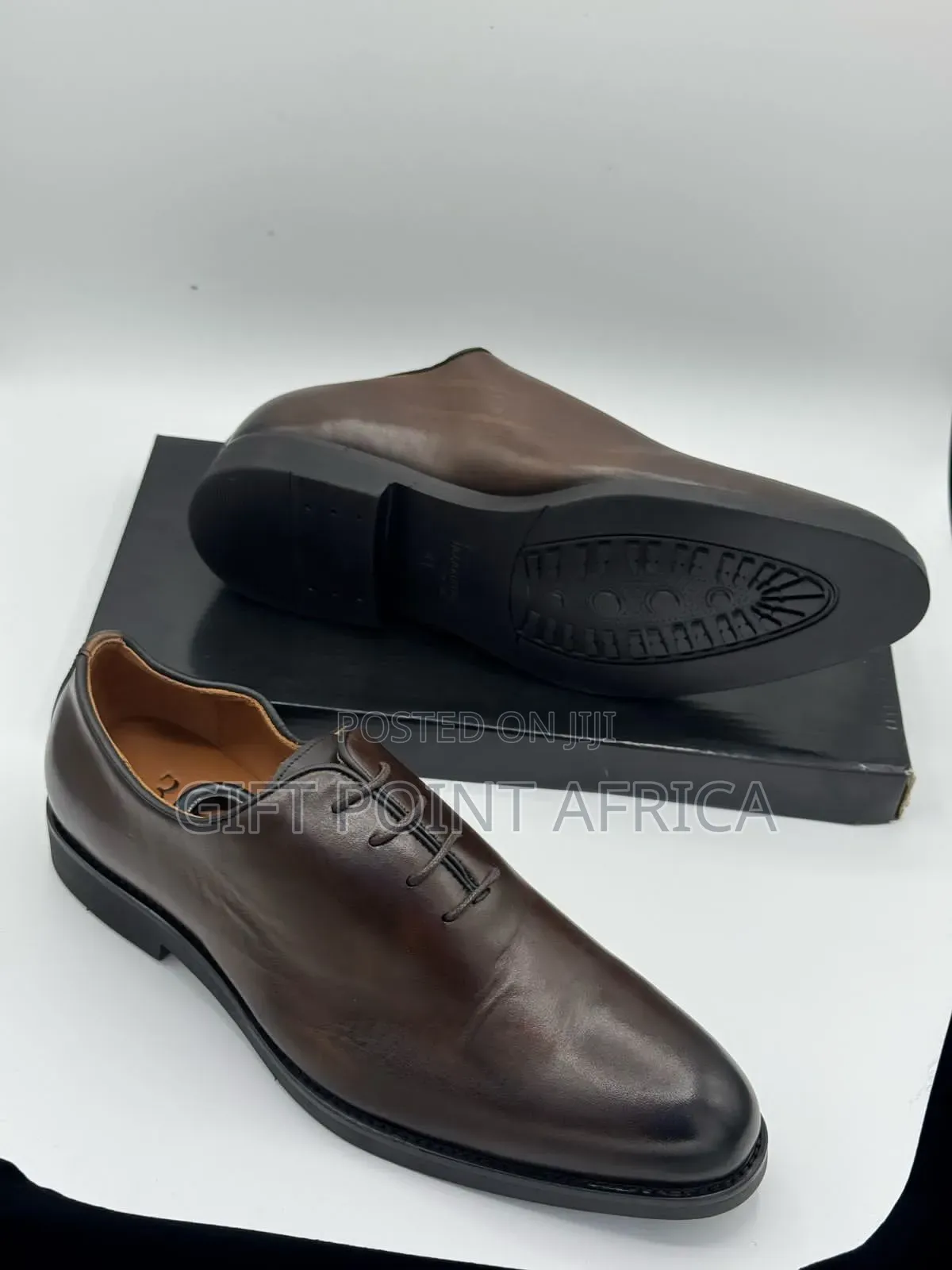 Official Brown Leather Shoes for Men With Rubber Sole