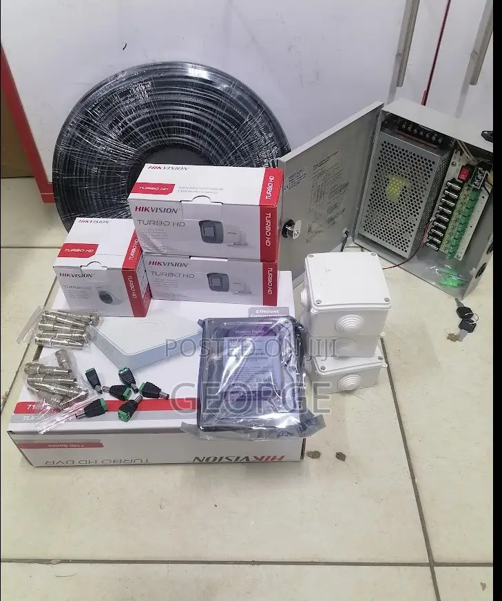 New 3 Hikvision Complete 2mp 4 Channels Kit