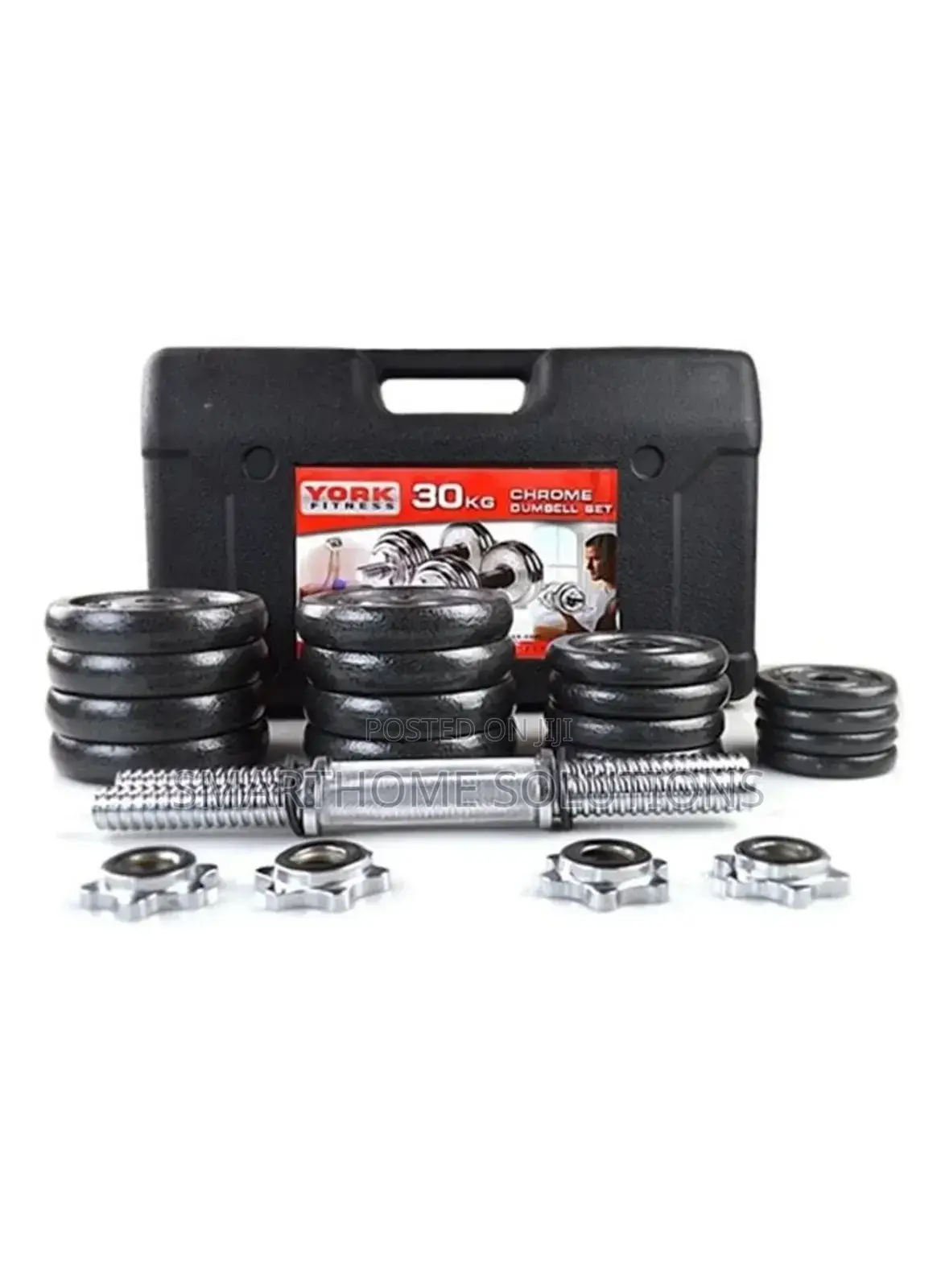 Chome 30kgs Adjustable Weight Dumbells