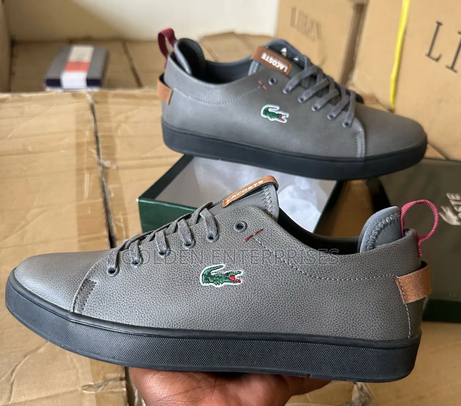 Lacoste Grey Black Smart Casual 49-45