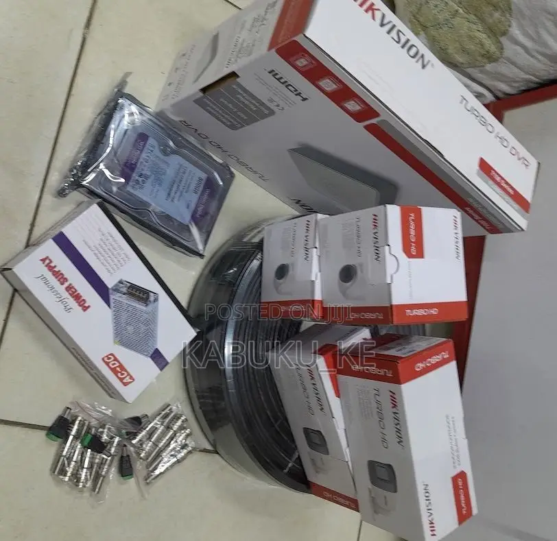 4 Channel Hikvision 4 Camera Complete Setup With 500gb