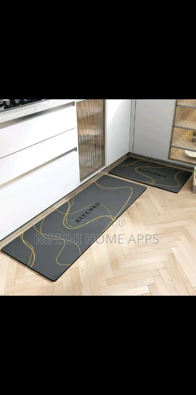 2 PCS Rubber Kitchen Mat