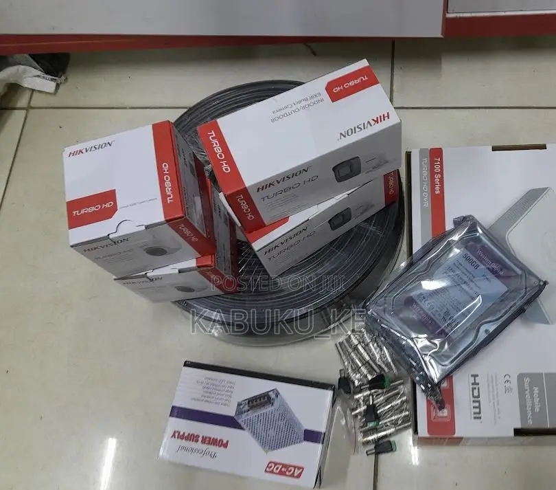 4 CCTV Camera Kit Full Hd 1080p With 4 Cameras