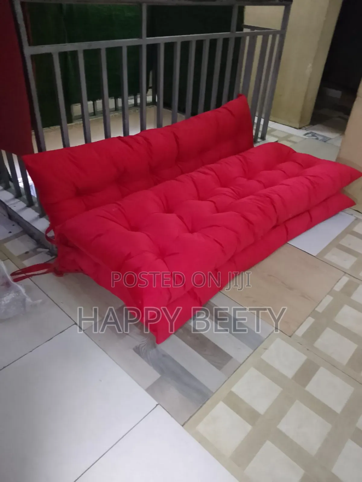 Vibrant Red Pallet Cushion