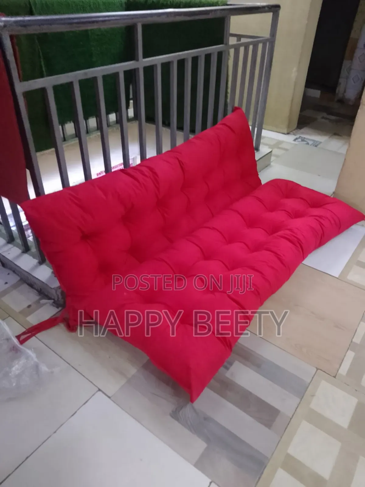 Vibrant Red Pallet Cushion