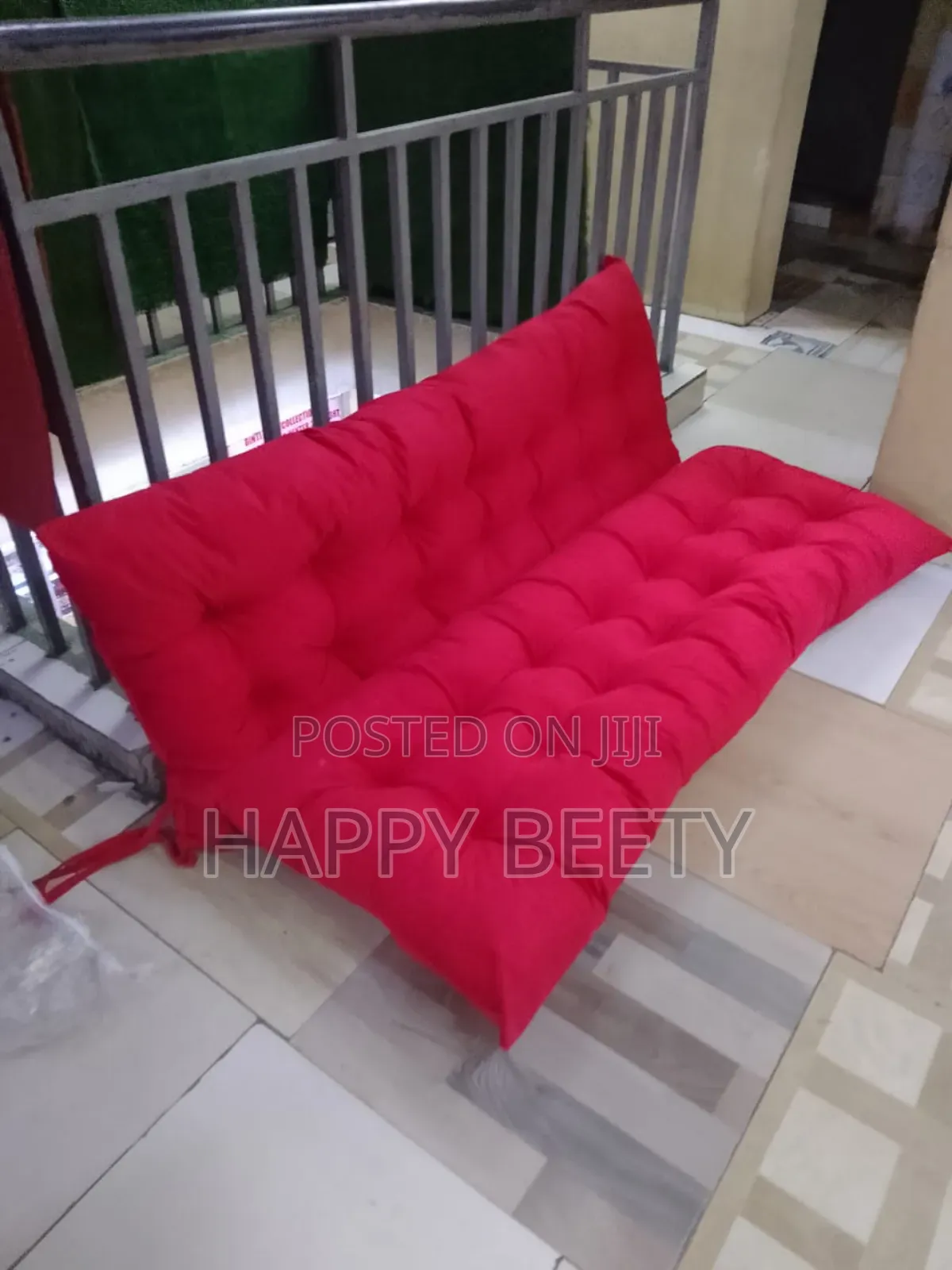 Vibrant Red Pallet Cushion