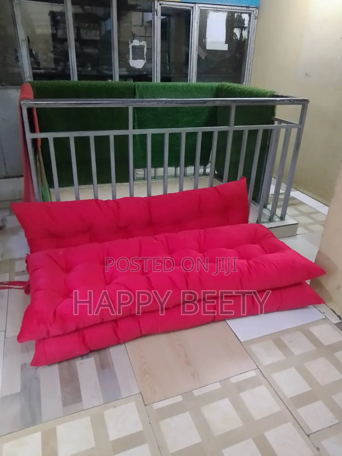 Vibrant Red Pallet Cushion