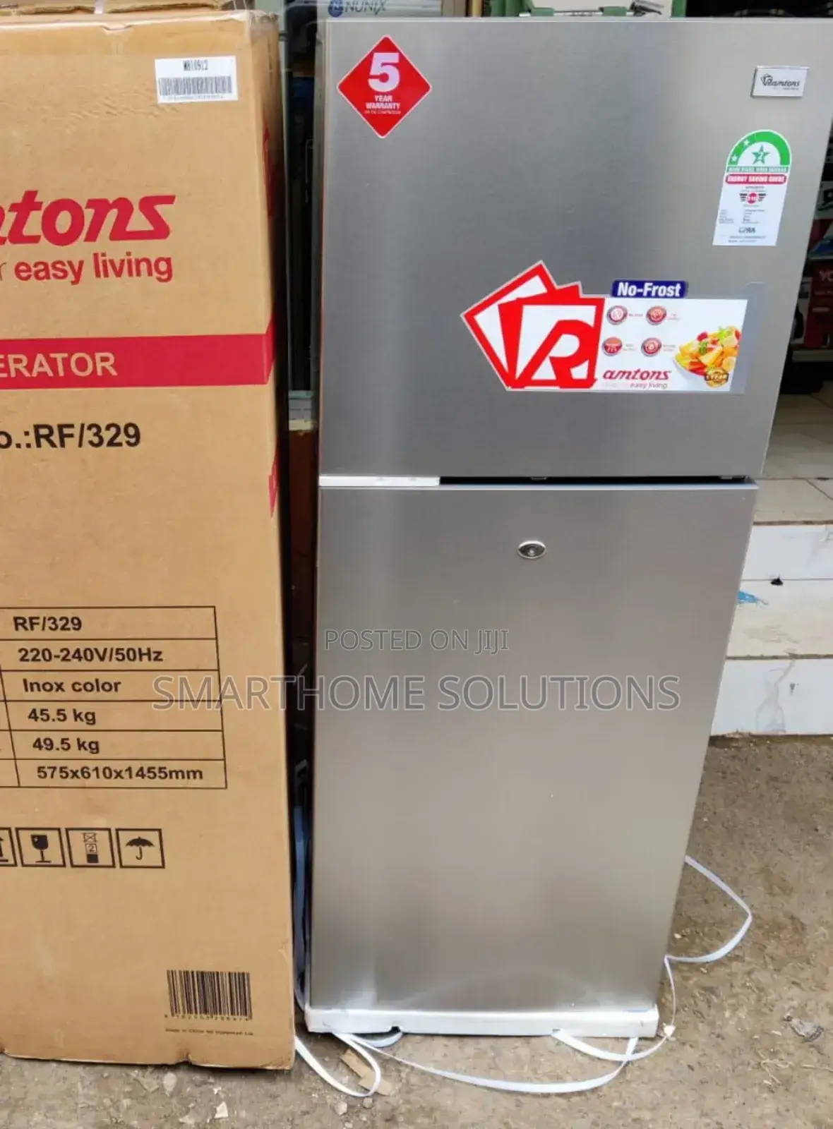 Ramtons Fridge 2 Door 188litres No Frost Rf/188-Nf