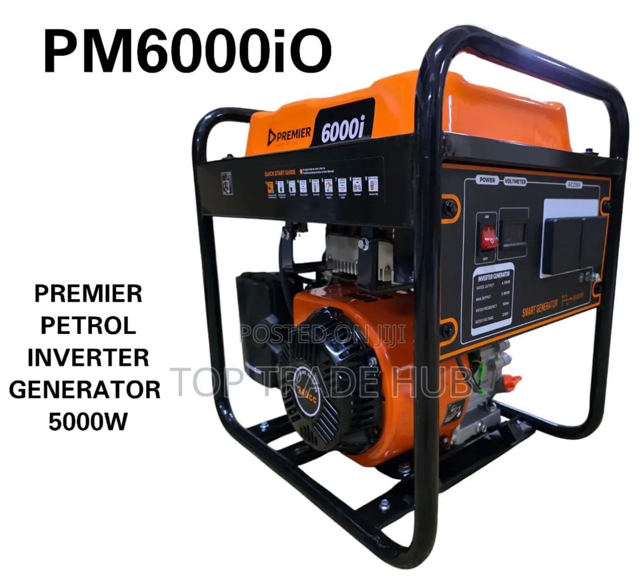 Premier Pm6000io Petrol Inverter Generator 5000w/6.5kva