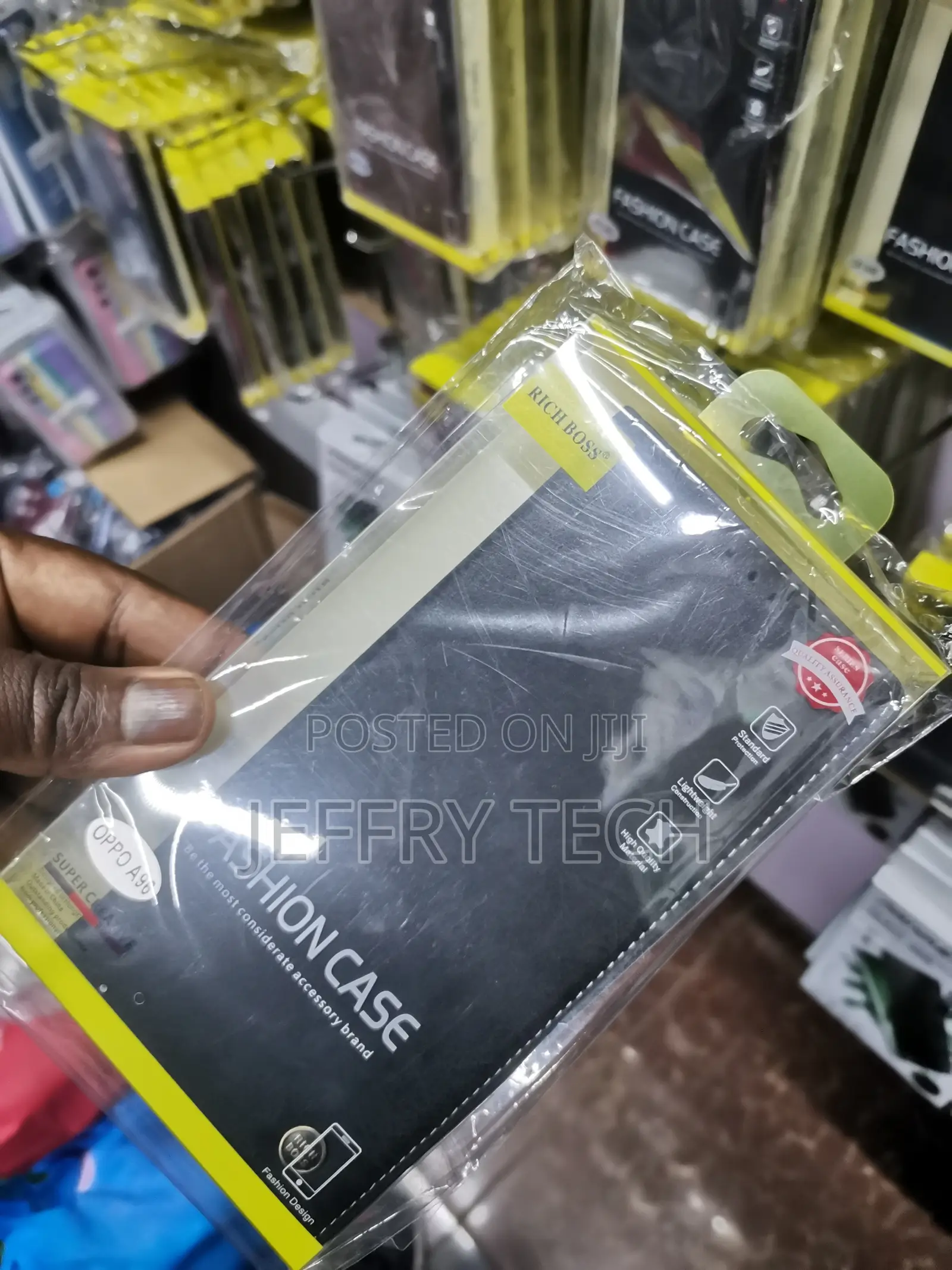 Hualubro Oppo A96 Book Folio Flip Leather Case -Black