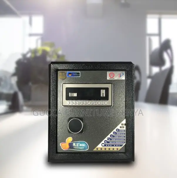 Fireproof Safes: Modern 40kgs Safe Deposit Box in Black