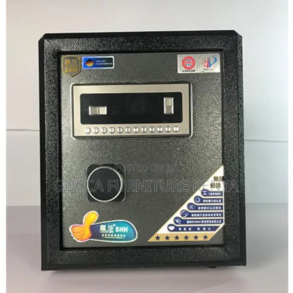 Fireproof Safes: Modern 40kgs Safe Deposit Box in Black