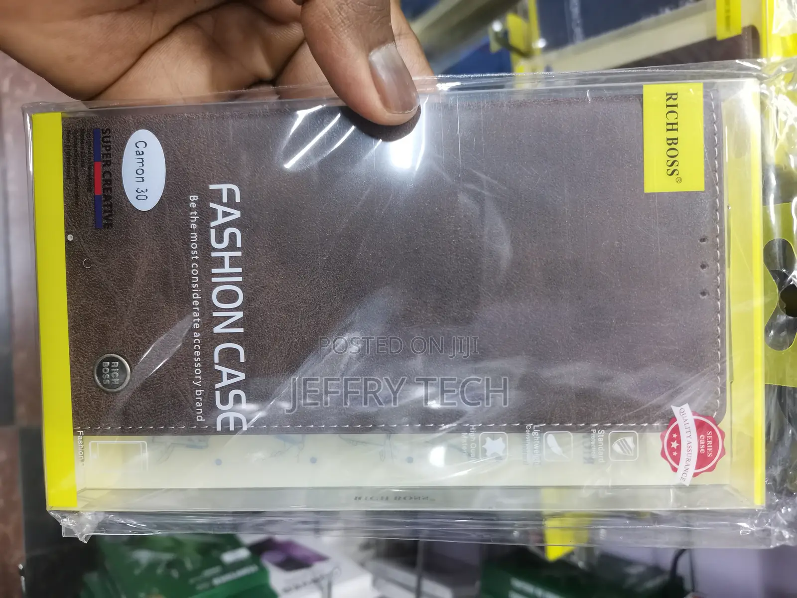 Relaxtoo Richboss Leather Case for Tecno Camon 30 -Brown