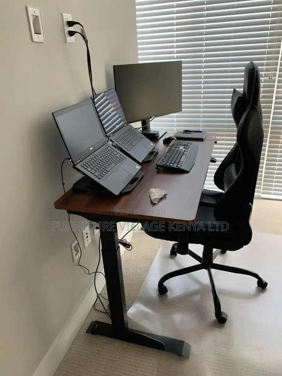 Office Desk: Student Study Sit and Stand Adjustable Desk