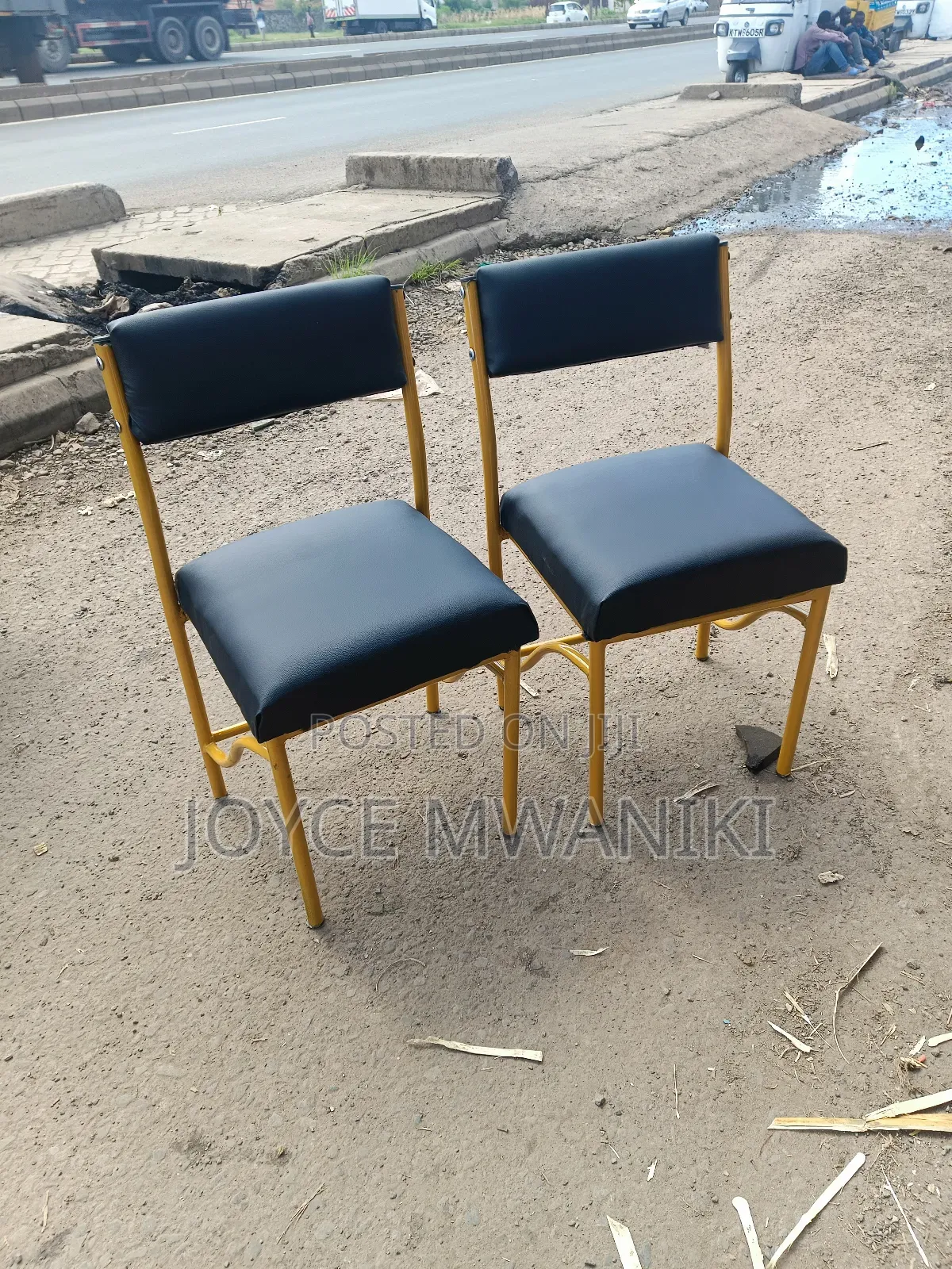 Caterina Chairs, Black, Gold