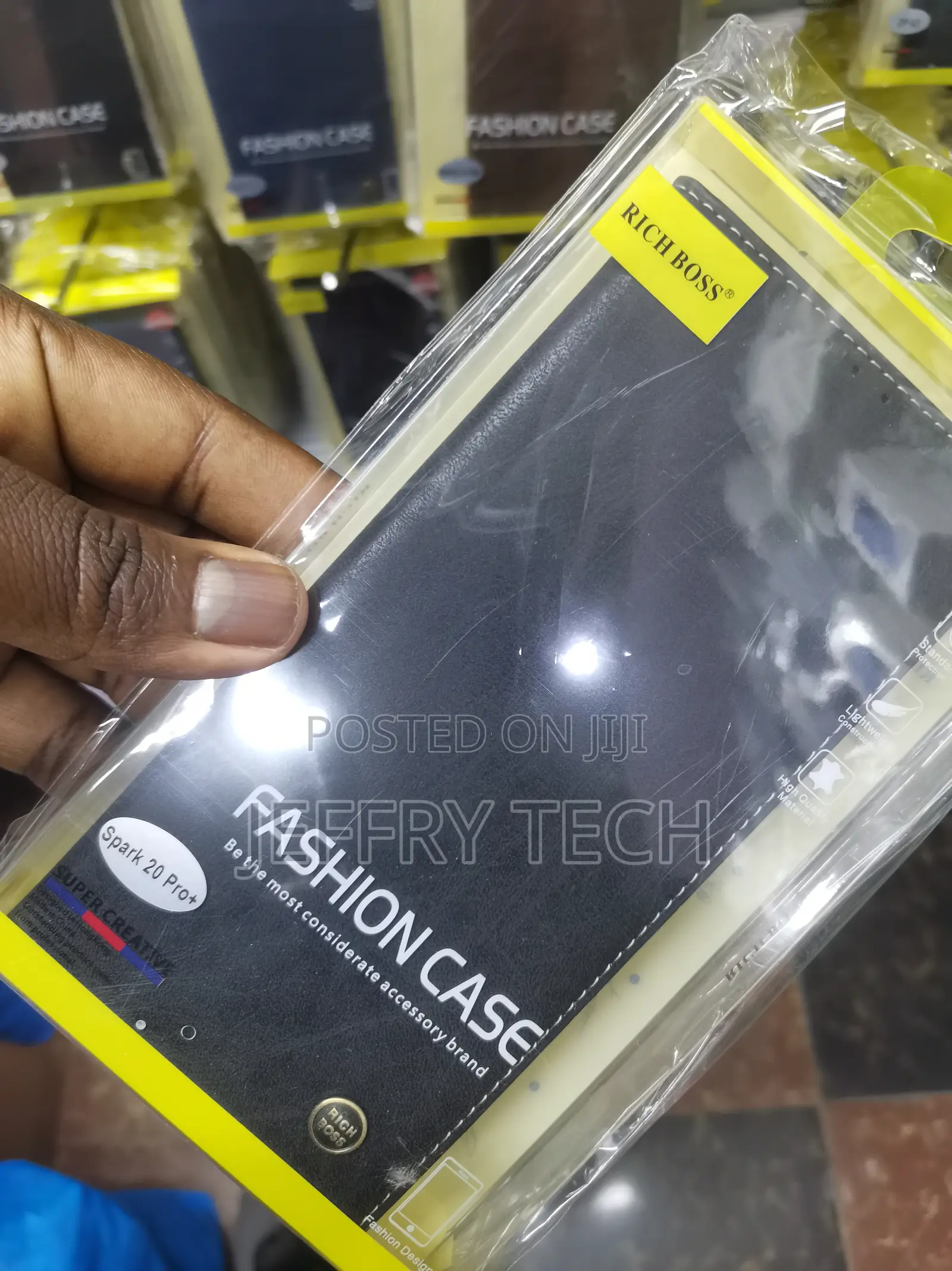 SBMS Richboss Leather Flip Cover for Tecno Spark 20 Pro+