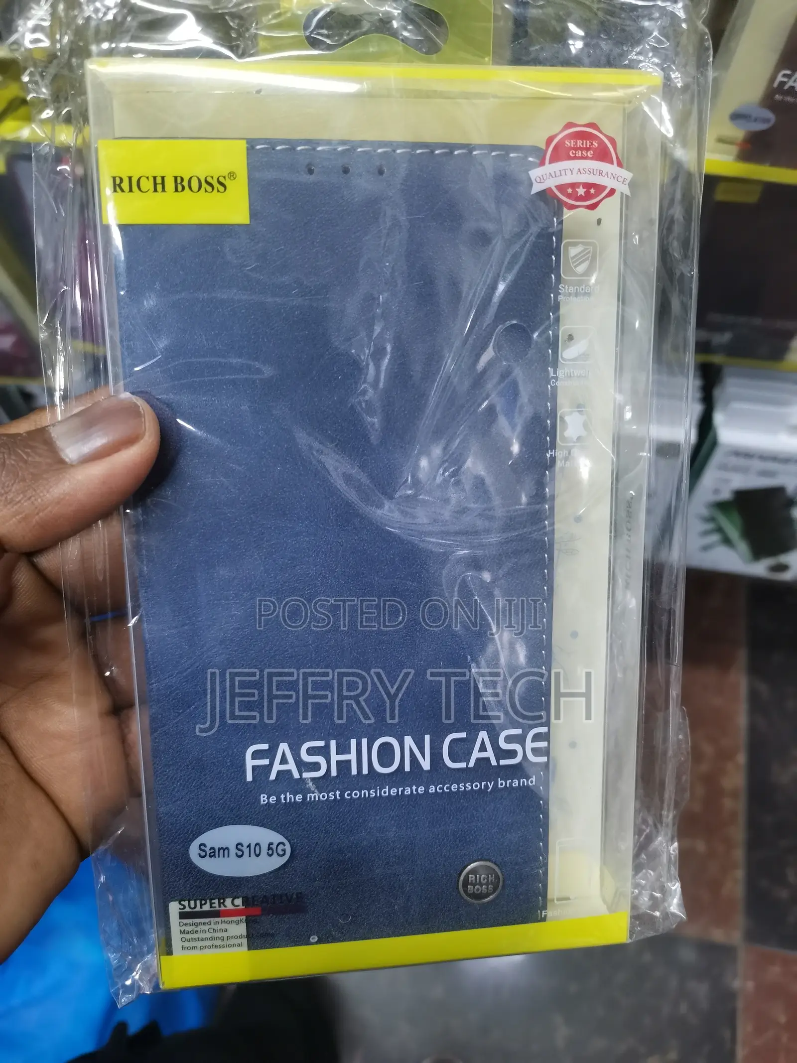 Dockem Samsung Galaxy S10 5g Richboss Leather Flip Case-Blue