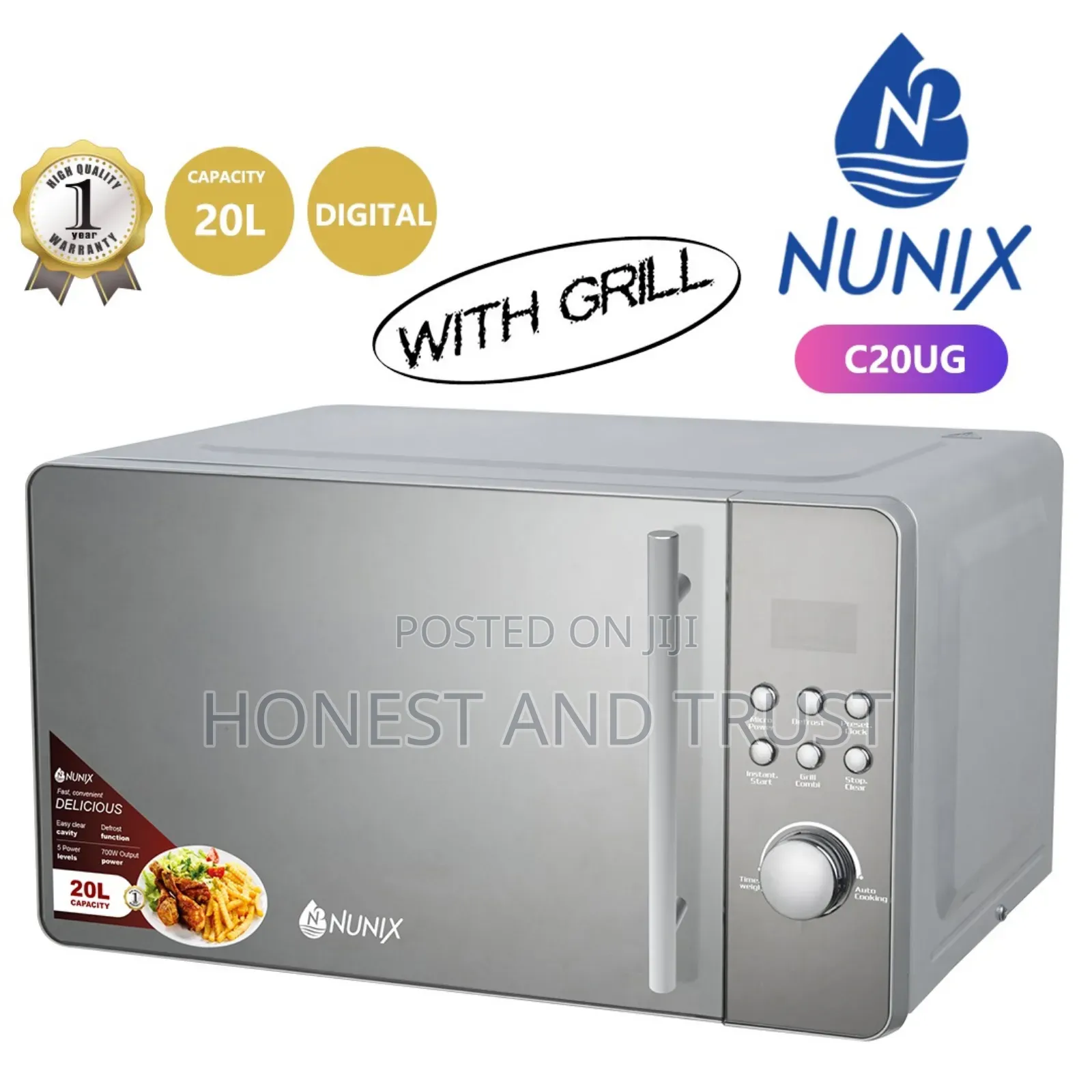New Model 20 Litres Nunix Digital Microwave With Grill