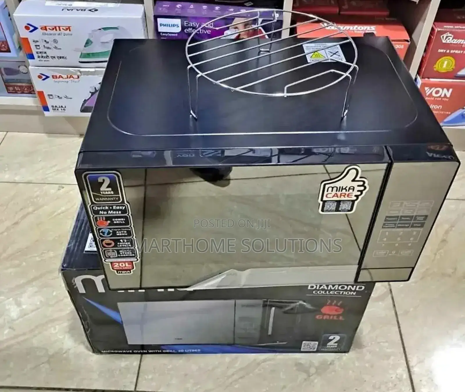Microwave, 20l Mika Microwave 700w, Black Silver