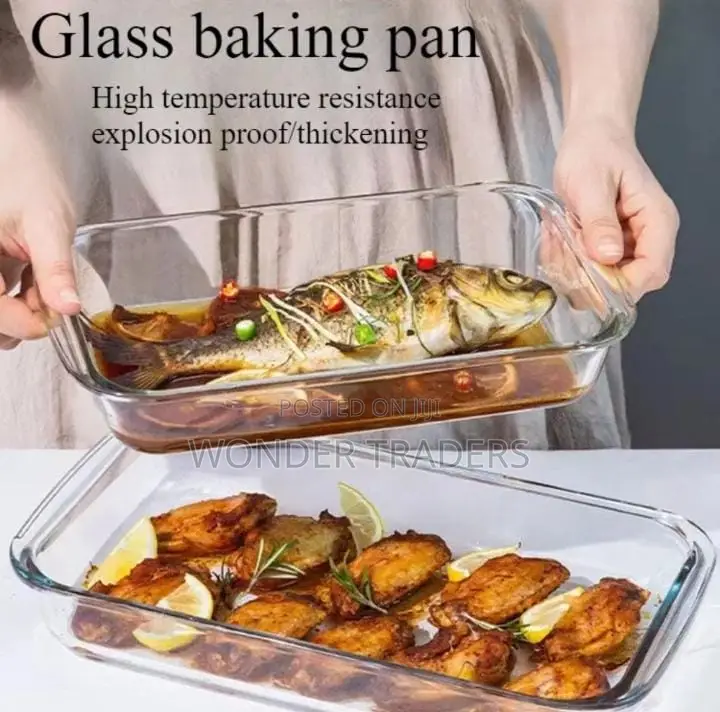 2pcs Borosilicate Storage/Baking Tray
