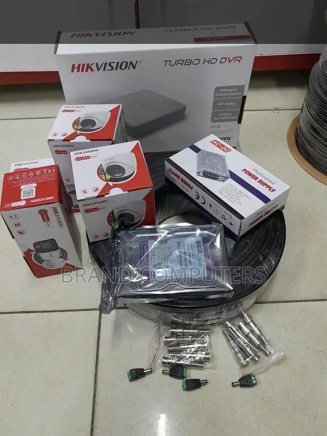 4 Channels Hikvision Smart Hybrid Camera Kit With Full Color