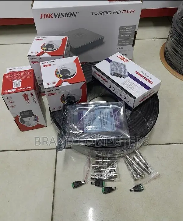 4 Cameras Complete Kit With 4 Full Color CCTV Camera+ Audio