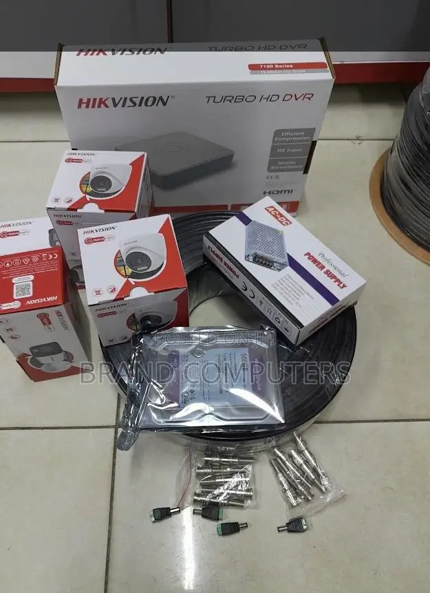 4 Channels Coloured 4 Camera Complete Kit 1080p With Audio