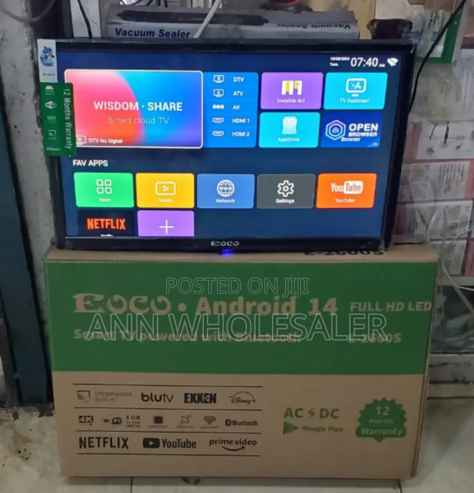 26 Inches Ac/Dc Ecco Smart Android Digital Tv With Bluetooth