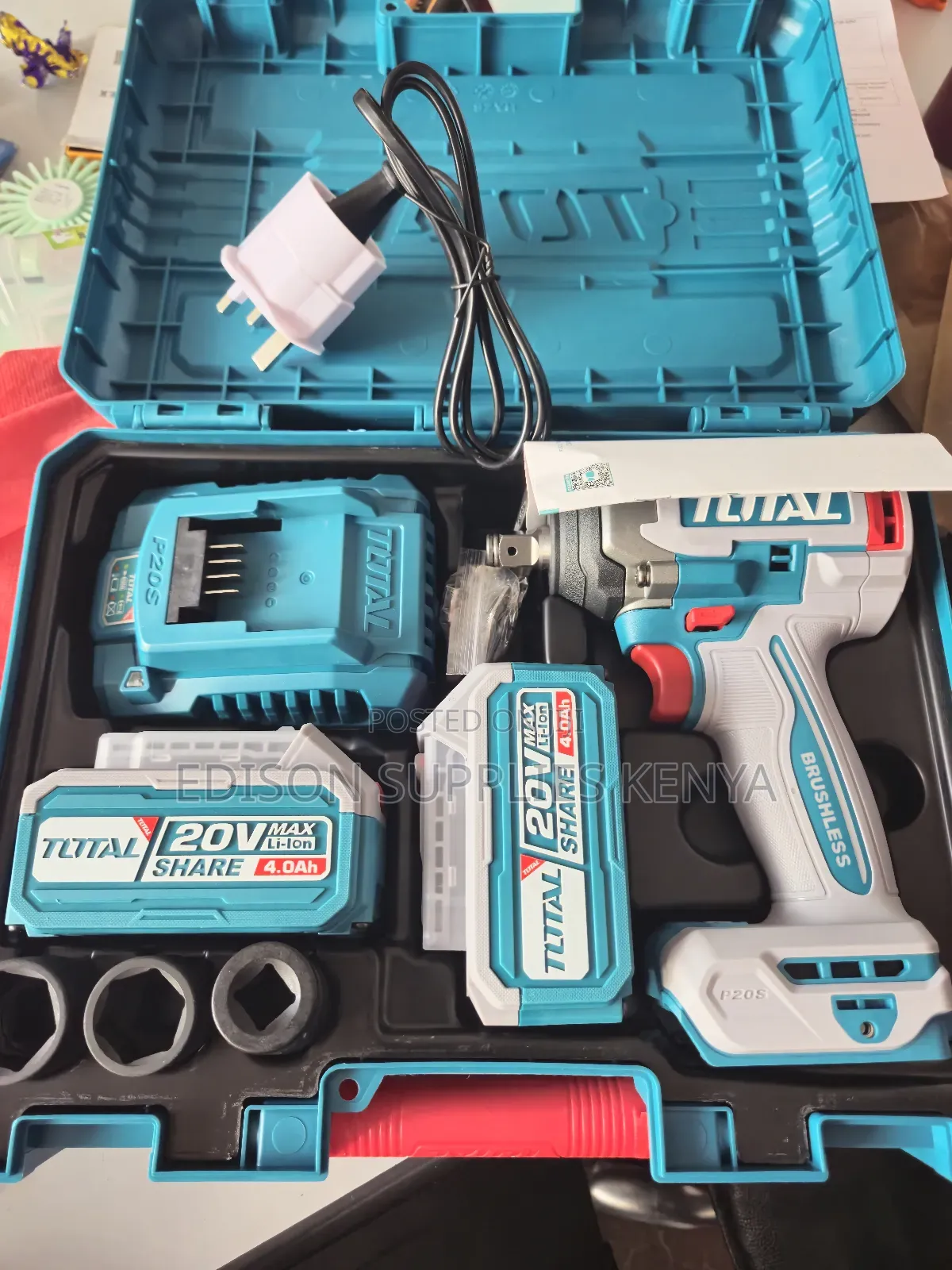 850nm Cordless Impact Wrench 20v Total 4.0ah Batteries 2pcs
