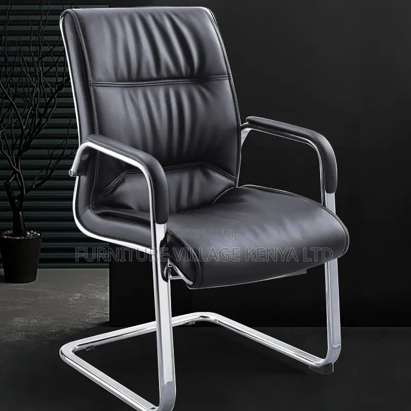 Office Chairs; Executive Imported Leather Visitor Seat